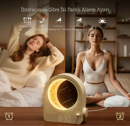 Tyrell® MoonRise Işıklı Alarm ve Gece Lambası