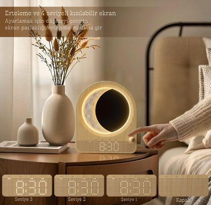 Tyrell® MoonRise Işıklı Alarm ve Gece Lambası