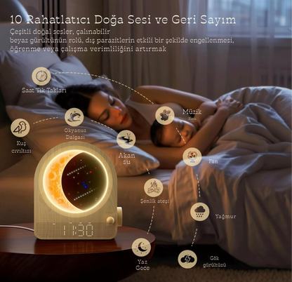 Tyrell® MoonRise Işıklı Alarm ve Gece Lambası