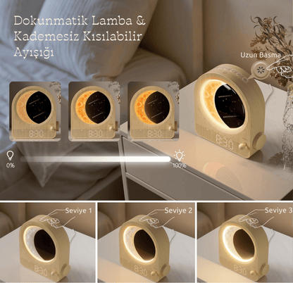 Tyrell® MoonRise Işıklı Alarm ve Gece Lambası